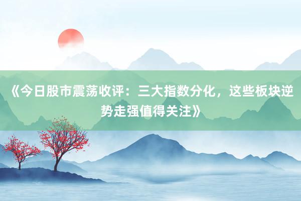 《今日股市震荡收评：三大指数分化，这些板块逆势走强值得关注》