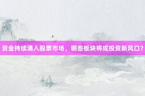 资金持续涌入股票市场，哪些板块将成投资新风口？