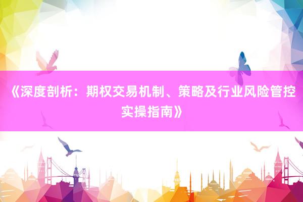 《深度剖析：期权交易机制、策略及行业风险管控实操指南》