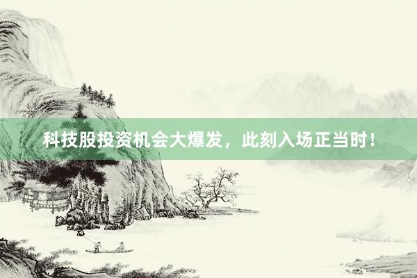 科技股投资机会大爆发，此刻入场正当时！