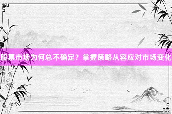 股票市场为何总不确定？掌握策略从容应对市场变化