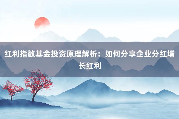红利指数基金投资原理解析：如何分享企业分红增长红利